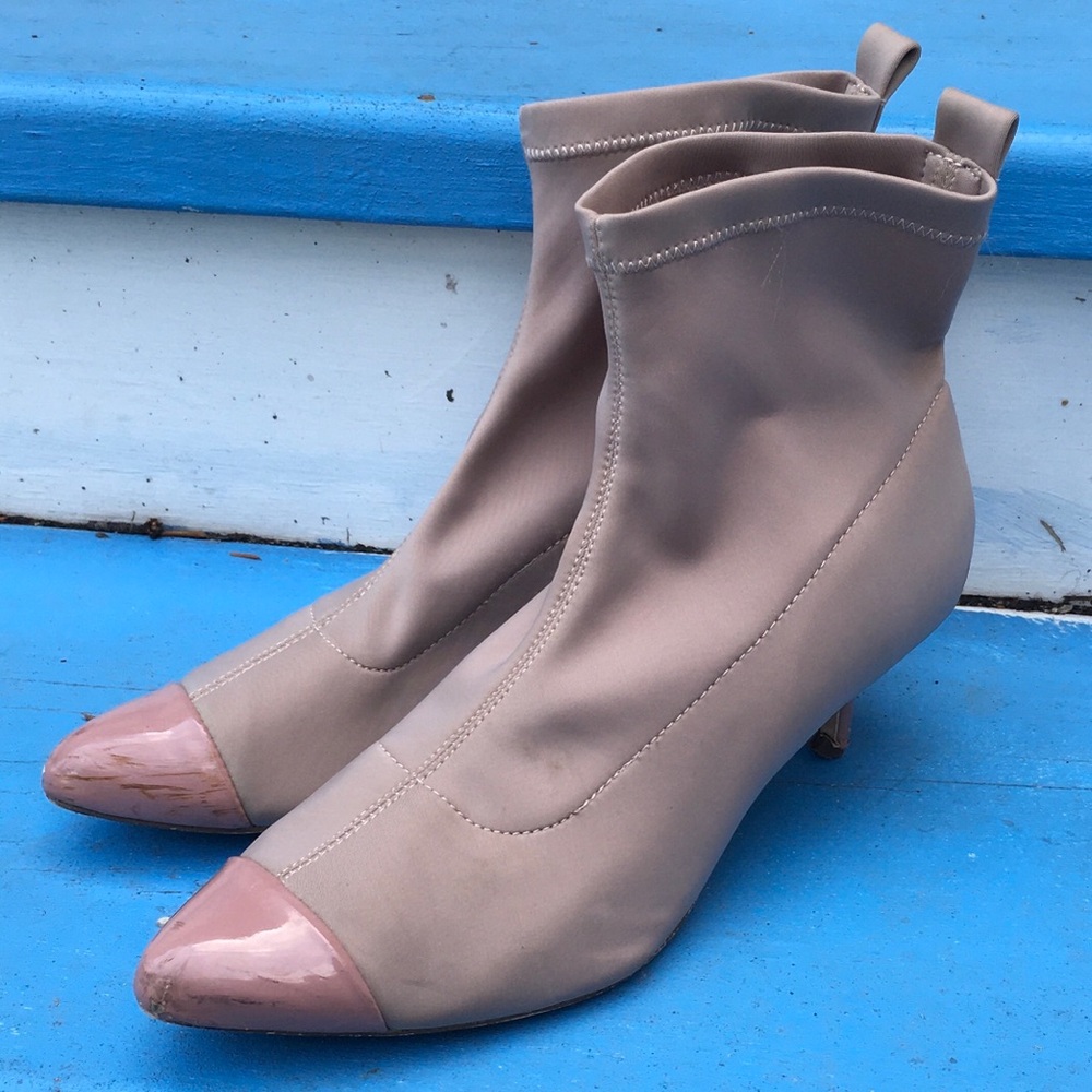 Nanette Lepore Taupe Heeled Boots